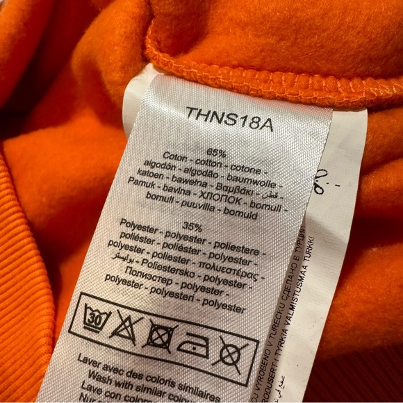 NAF NAF Paris Orange “Keep on Smiling” Flowers Sweater, Medium - Picture 6 of 7